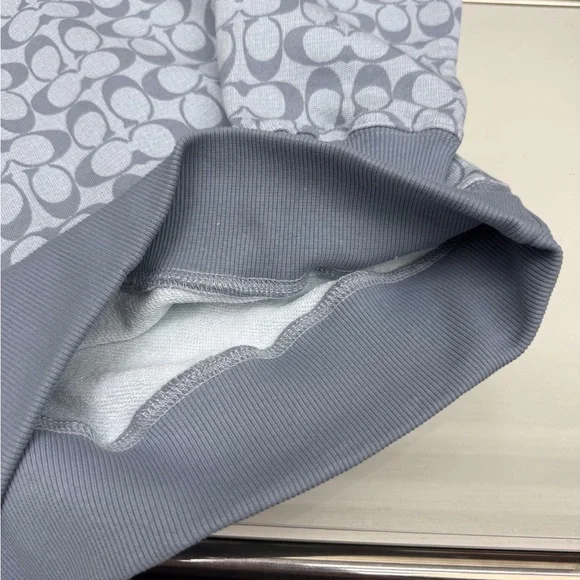 Coach Light Blue Patterned Crewneck Sweater - Picture 9 of 10